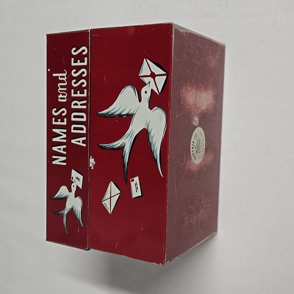Vintage Tin 1954 Names and Addresses Mayfair Co. Chicago Storage Organizer - Picture 14 of 16